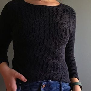 Fitted navy sweater!!